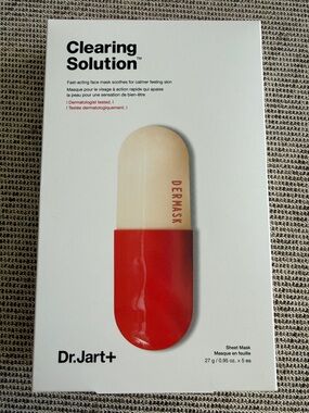 Dr. Jart+ Clearing Solution Sheet Mask - Red & Cream Capsule Design